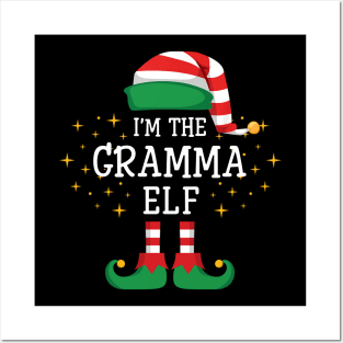 I'm The Gramma Elf Matching Family Christmas Pajama Posters and Art